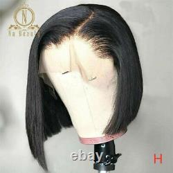 Transparent Short Lace Frontal Human Hair Wig Straight Remy Hair Wig Pre Plucked