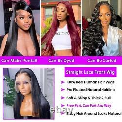 Vedusal Straight Lace Front Wigs Human Hair 13x4 Lace Frontal Wigs for Blac