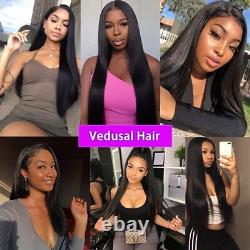 Vedusal Straight Lace Front Wigs Human Hair 13x4 Lace Frontal Wigs for Blac
